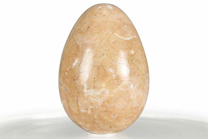 Polished Pink Opal Egg - Philippines #356437